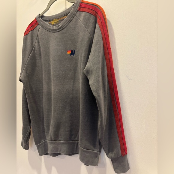 AVIATOR NATION Crew Neck Sweatshirt w/stripe detail, Size XS, Excellent Cond - Picture 2 of 12